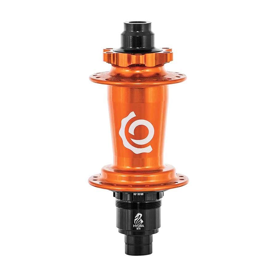 Industry Nine Hydra Classic DH 6B Rear himano Micro Spline, Orange Disc Hubs