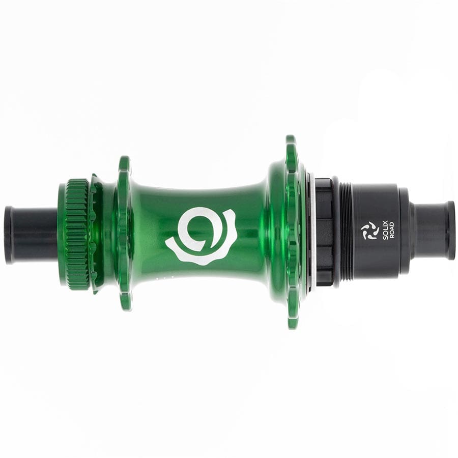 Industry Nine Solix G Classic Rear XD-R 24H, 12mm TA, 142mm, SRAM XD-R, Green Disc Hubs