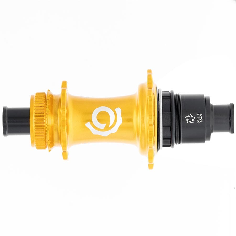 Industry Nine Solix G Classic Rear XD-R 28H, 12mm TA, 142mm, SRAM XD-R, Gold Disc Hubs