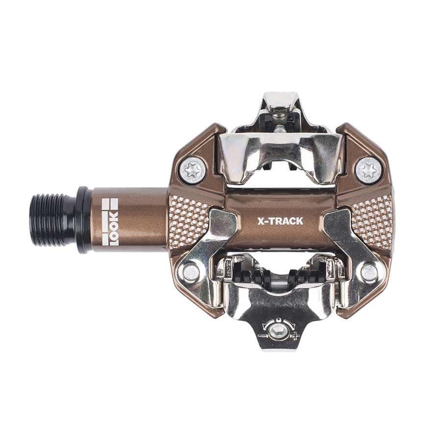 Look X-Track Gravel Limited Edition Look, X-Track Gravel Limited Edition, Pedals, Body: Aluminum, Spindle: Cr-Mo, 9/16'', Bronze, Pair Clipless MTB Pedals