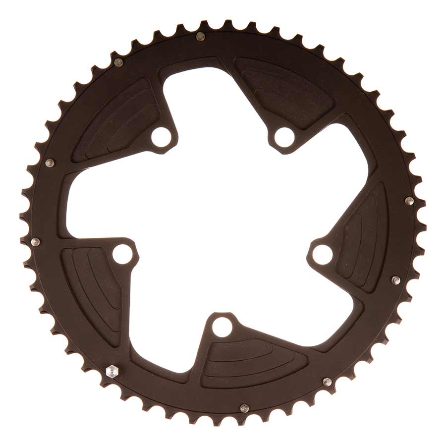 Look Zed3 Chainrings 52T, 11sp, BCD: 110mm, 5 Bolt, Zed 3, Outer Chainring, For 36, Aluminum, Black Chainrings