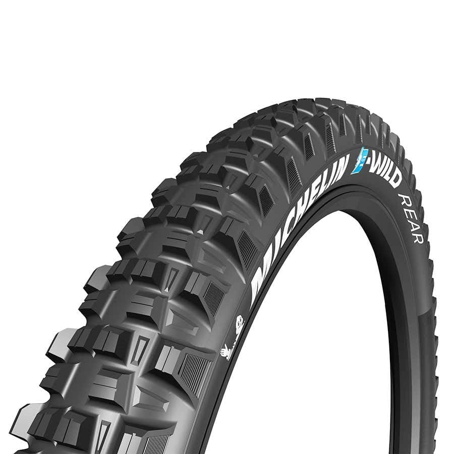 Michelin E-Wild Rear, Tire, 27.5''x2.80, Folding, Tubeless Ready, E-GUM-X, GravityShield, 3x60TPI, Black / 275 Mountain Tires