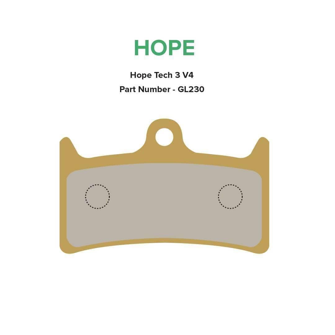 MTX Braking 230 Brake Pads - Hope Tech 3 V4 Gold Label HD Parts - Brake Pads - Disc