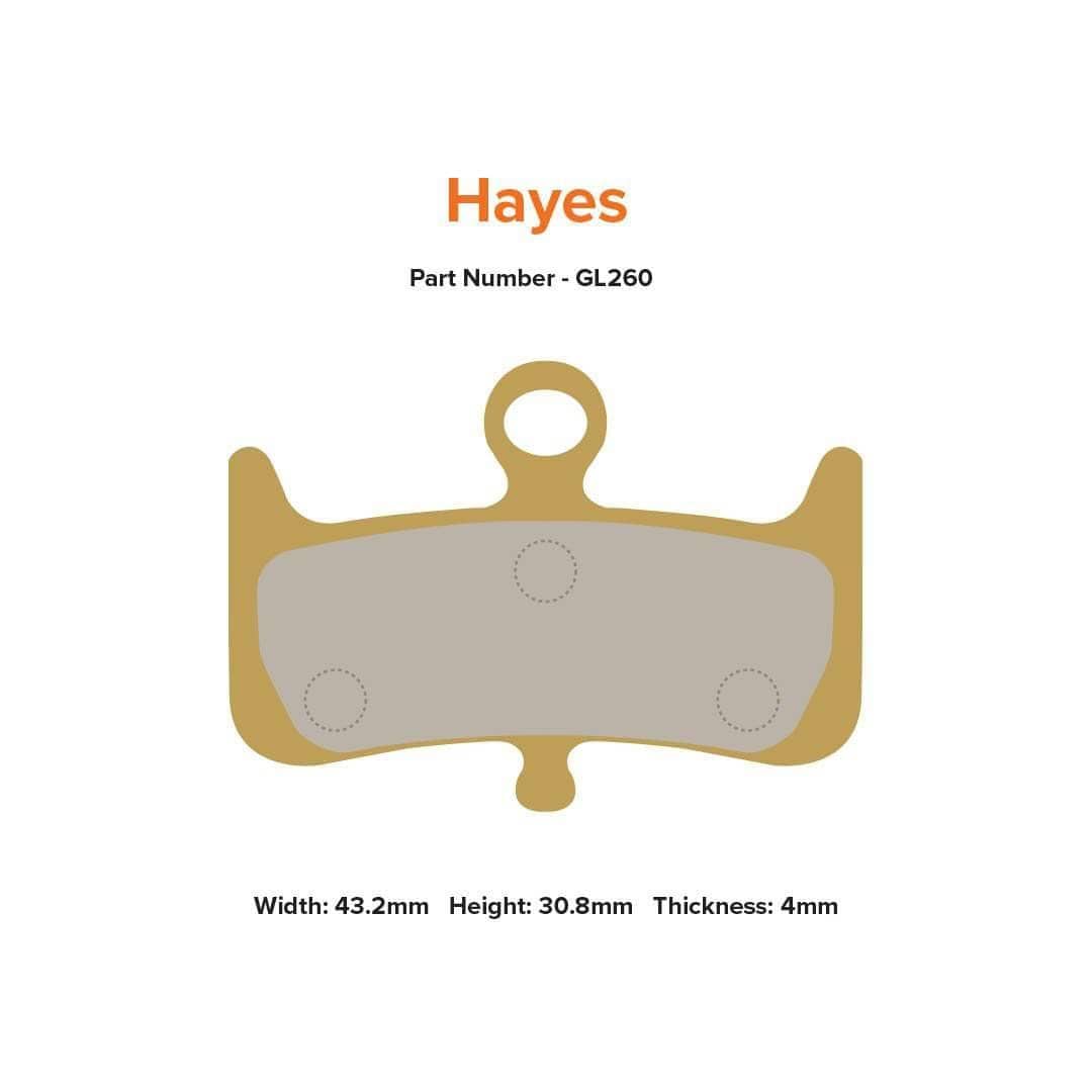 MTX Braking 260 Brake Pads - Hayes Dominion A4 Gold Label HD Parts - Brake Pads - Disc