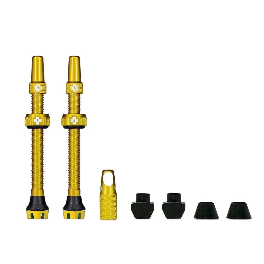 Muc-Off V2 Tubeless Valve Presta Pair Gold / 44mm Parts - Valves