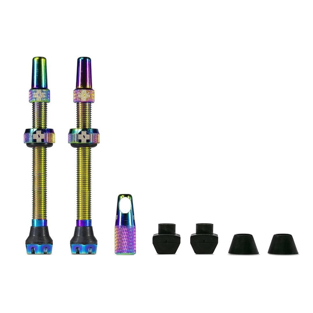 Muc-Off V2 Tubeless Valve Presta Pair Iridescent / 44mm Parts - Valves