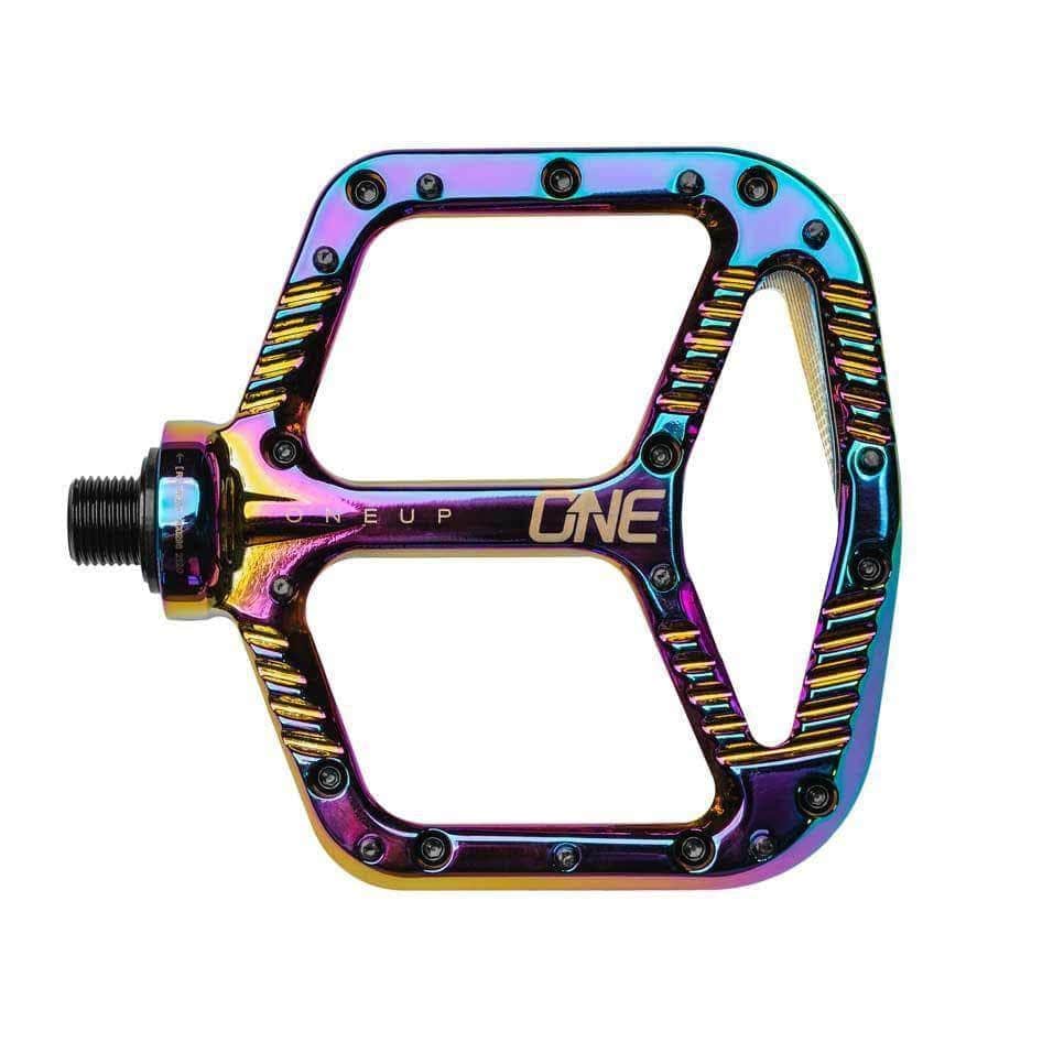 OneUp Aluminum Pedals Oil Slick Parts - Pedals - Mountain - Flats