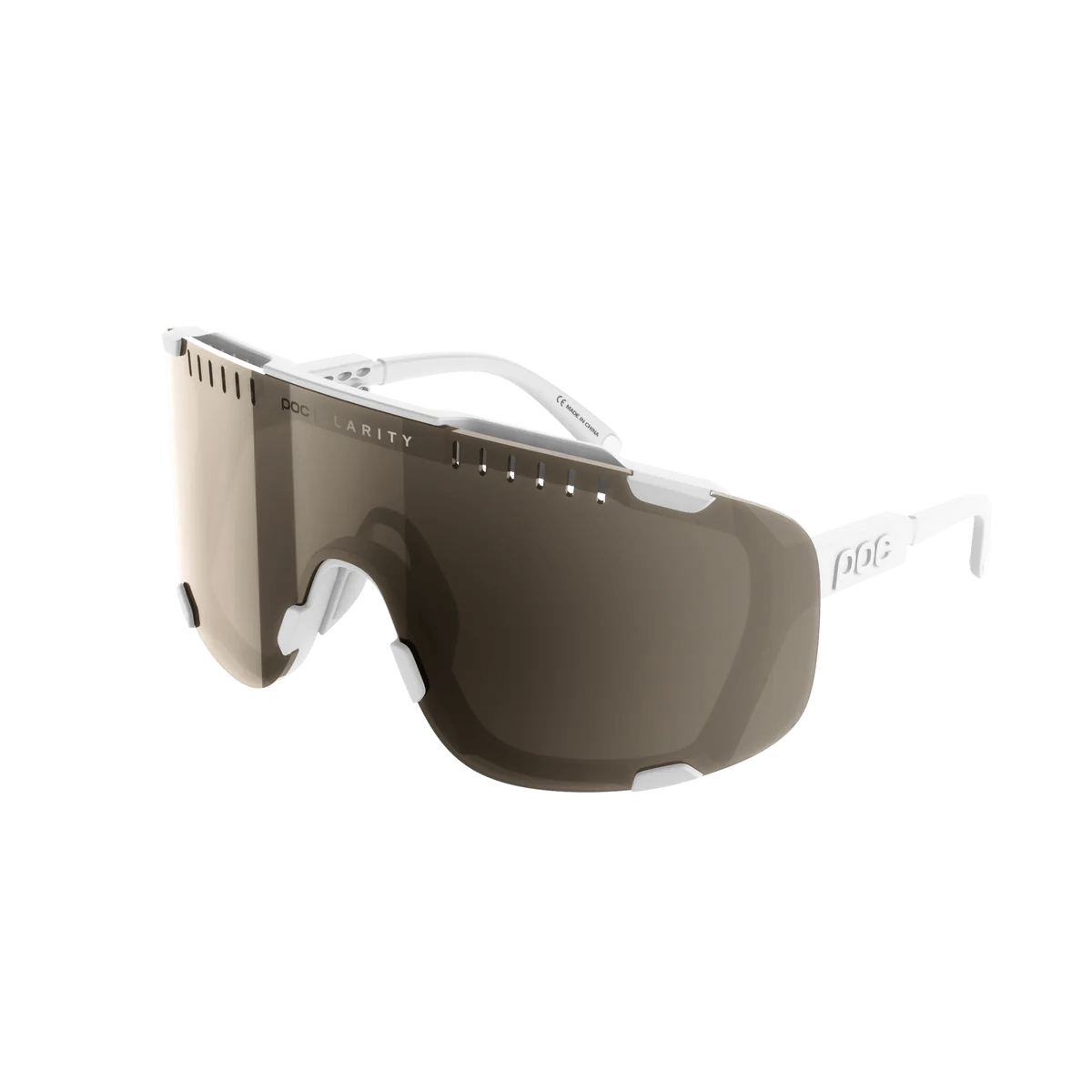 POC Devour Sunglasses Hydrogen White Clarity Trail/ Partly Sunny Silver Apparel - Apparel Accessories - Sunglasses