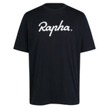 Rapha Men's Cotton T-Shirt - Large Logo Black/White / S Apparel - Clothing - Men's Casual