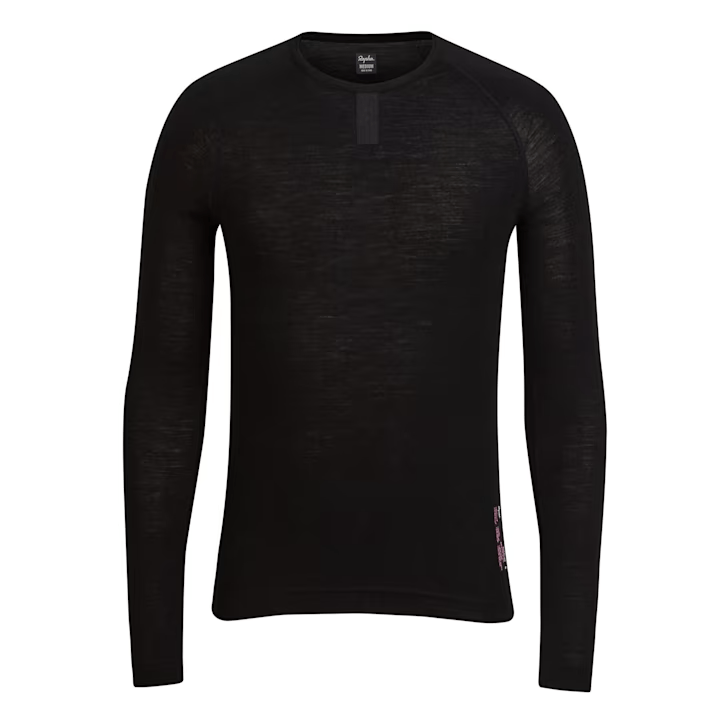 Rapha Men's Merino Base Layer - Long Sleeve Black / L Apparel - Clothing - Men's Base Layers