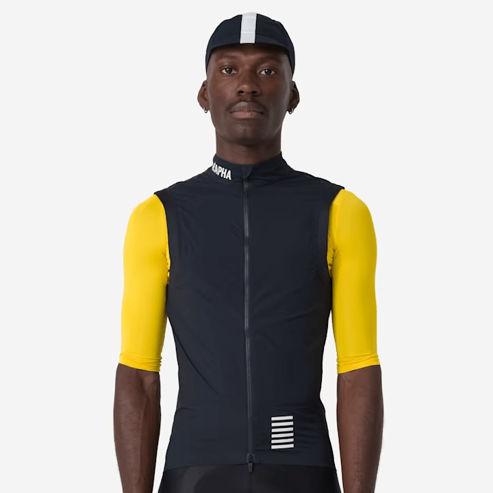 Rapha Men's Pro Team Lightweight Gilet Black/White / XS Apparel - Clothing - Men's Vests