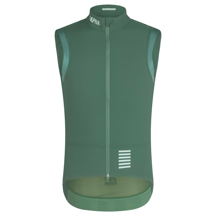 Rapha Men's Pro Team Lightweight Gilet Dark Green/Pale Green / XS Apparel - Clothing - Men's Vests
