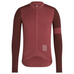 Rapha Men's Pro Team Long Sleeve Training Jersey Terracotta/Rusty Red / XS Apparel - Clothing - Men's Jerseys - Road