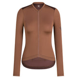 Rapha Women's Pro Team Long Sleeve Lightweight Jersey Chestnut Brown/Walnut Brown / XXS Apparel - Clothing - Women's Jerseys - Road