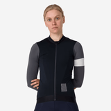 Rapha Women's Pro Team Long Sleeve Training Jersey Black/Carbon Grey / XXS Apparel - Clothing - Women's Jerseys - Road