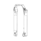 RockShox Lower Leg - ZEB Gloss Black 7.5'', 11.4018.091.037 Fork Repair Parts