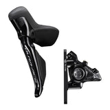 Shimano DURA-ACE R9270 12sp Di2 Hydraulic Shifter + Caliper Front, Flat mount, 140 or 160mm (not included), 175g, Black, IR9270DLF6SC100E Road Hydraulic Disc Brakes