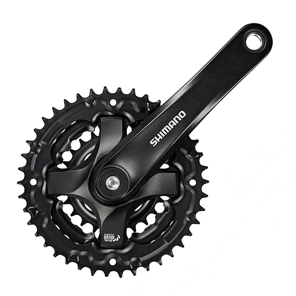 Shimano FC-TY501, Crankset, 6/7/8 sp., 170mm, 24/34/42T, Riveted, Square, 47.5mm, Black Parts - Cranksets