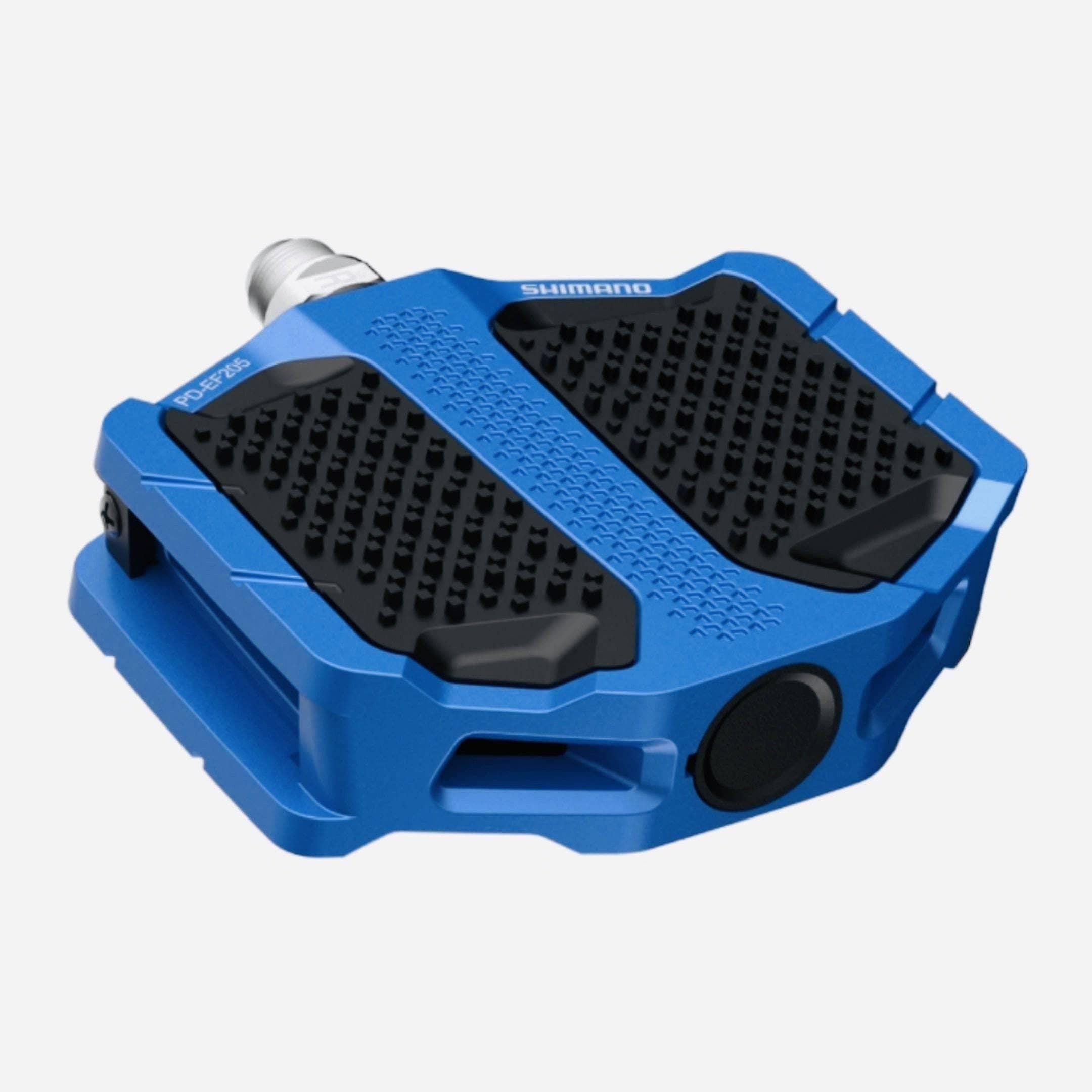 Shimano PD-EF205 Flat Pedal with Friction Plate Blue Parts - Pedals - Mountain - Flats