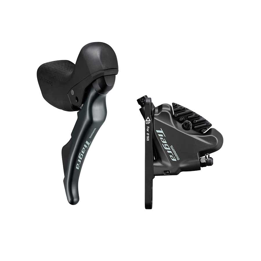 Shimano Tiagra ST-R4720 / BR-4770 ST-R4720-R / BR-4770-R, Road Hydraulic Disc Brake, Rear, Flat mount, Not included, Grey, Set Road Hydraulic Disc Brakes