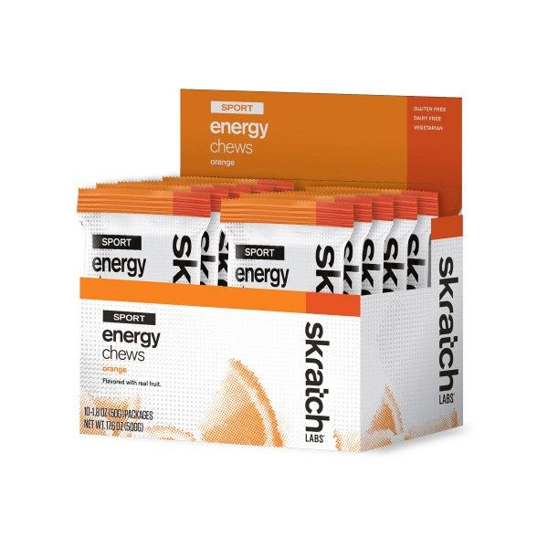 Skratch Labs Sport Energy Chews Box of 10 Orange Other - Nutrition - Gummies