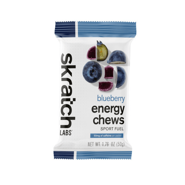 Skratch Labs Sport Energy Chews Singles Blueberry w/ Caffeine Other - Nutrition - Gummies