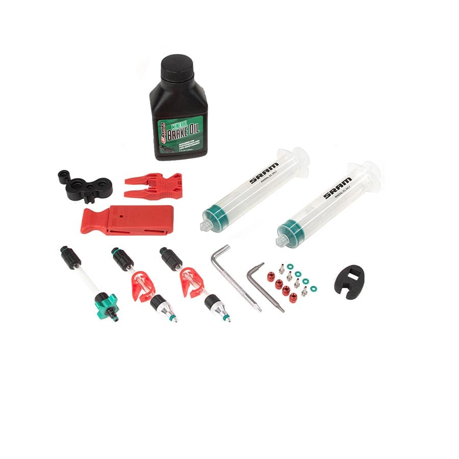 SRAM Mineral Oil Bleed Kit v2 with Mineral Oil Disc Brake Bleed Kits and Fluids