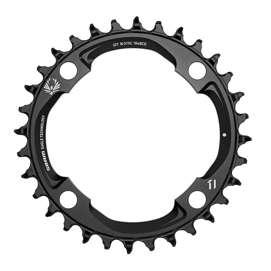 SRAM X-Sync 2 Eagle 104mm 2 Chainring, 12sp, BCD: 104, Aluminum, Black Chainrings