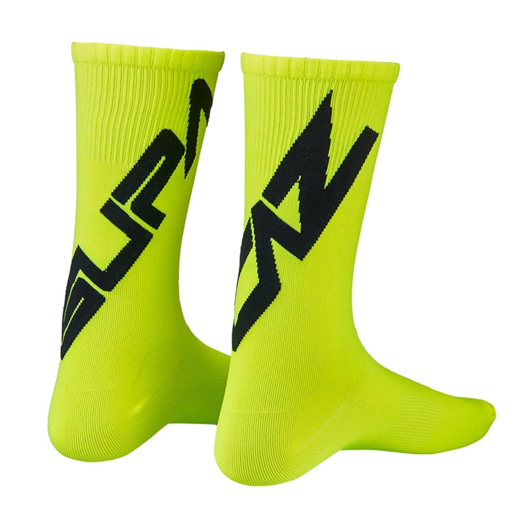 Supacaz SupaSox Twisted Black/Neon Yellow / Small Apparel - Clothing - Socks