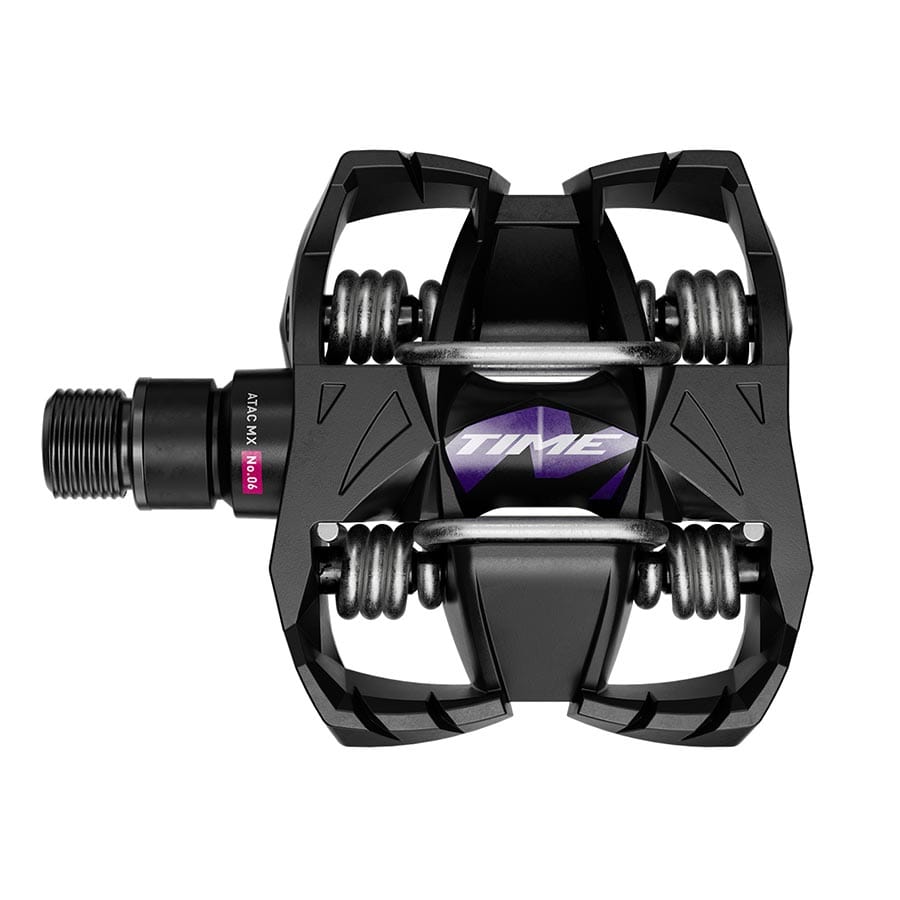 TIME MX 6 B1 TIME, MX 6 B1, Pedals, Body: Composite, Spindle: Steel, 9/16'', Black Purple, Pair Clipless MTB Pedals