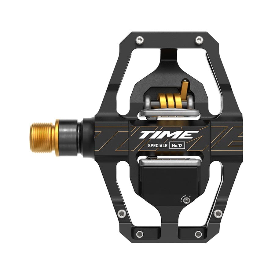 TIME Speciale 12 Large B1 TIME, Speciale 12 Large B1, Pedals, Body: Aluminum, Spindle: Titanium, 9/16'', Black Gold, Pair Clipless MTB Pedals