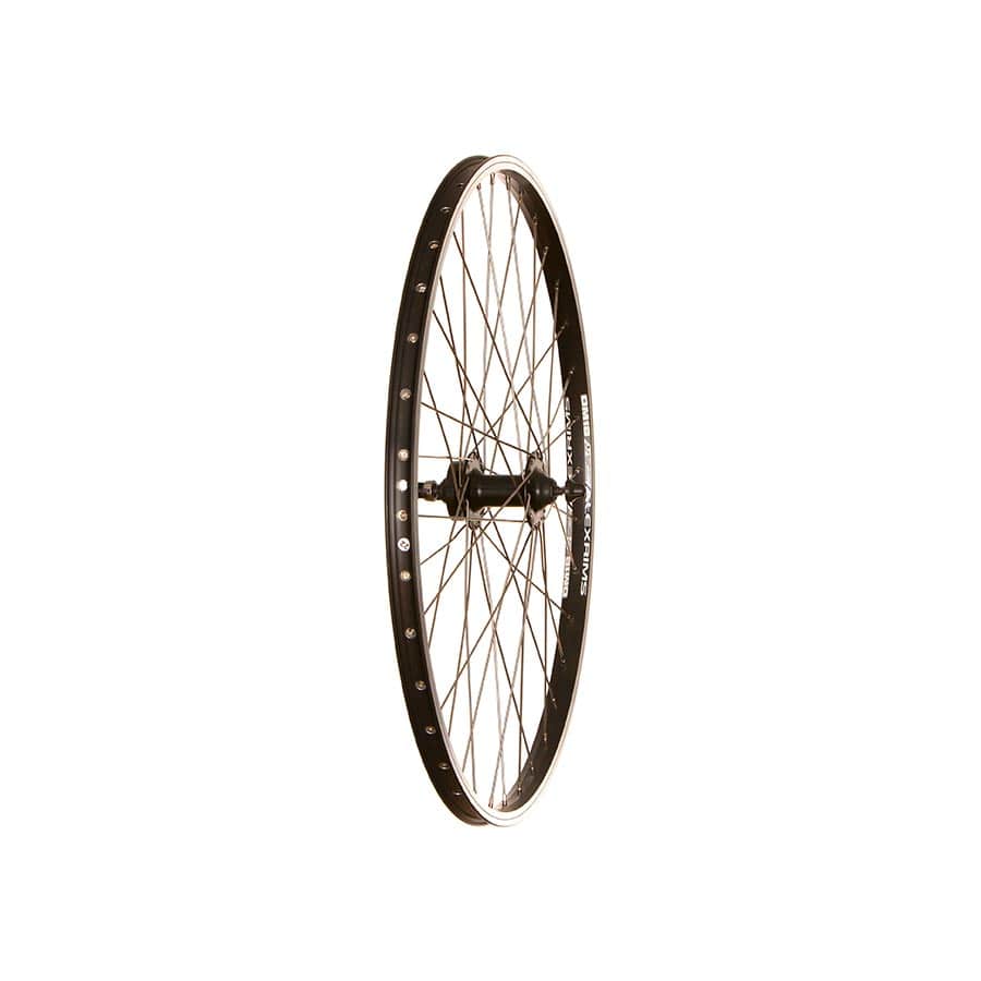 Wheel Shop Double Wall - 26&#039;&#039; - Alex DM18 Black/Stainless Silver Wheel Shop, Alex DM18 / Formula DC20, Wheel, Front, 26'' / 559, Holes: 36, QR, 100mm, Disc IS 6-bolt Wheels