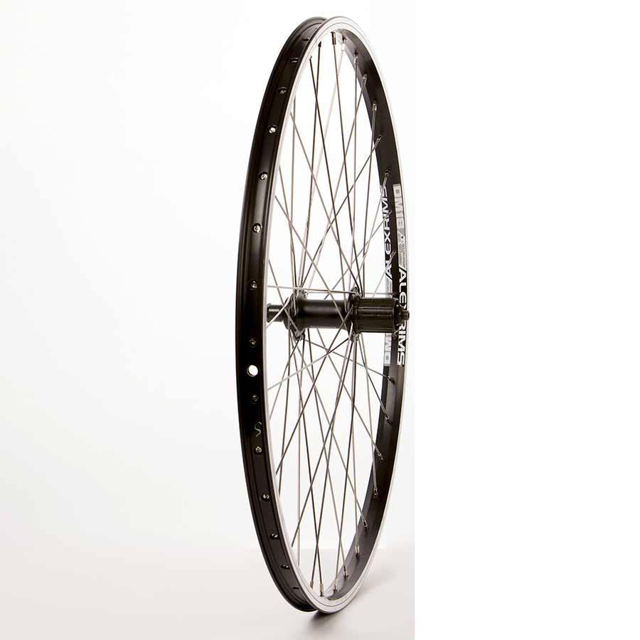 Wheel Shop Double Wall - 26" - Alex DM18 Black/Stainless Silver Wheel Shop, Alex DM18 Black/ Shimano Acera FH-T3000, Wheel, Rear, 26'' / 559, Holes: 36, QR, 135mm, Rim, Shimano HG / 26 Wheels