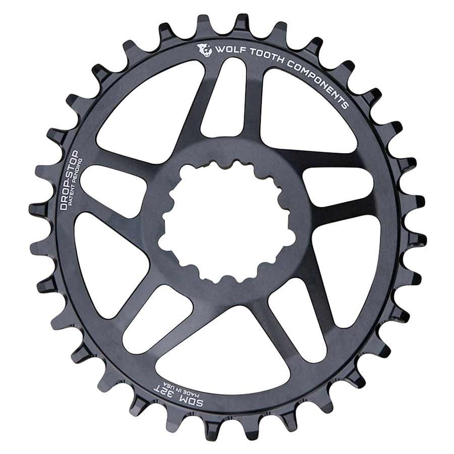 Wolf Tooth Components Direct Mount SRAM GXP Elliptical Wolf Tooth Components, SRAM GXP Elliptical, Chainring, Teeth: 30, Speed: 9-12, BCD: Direct Mount, 7075 Aluminum, Black Chainrings