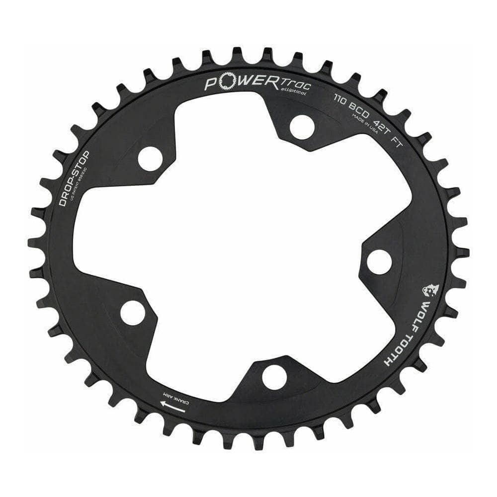 Wolf Tooth Components Elliptical Flat Top Chainring - 5 x 110mm BCD 38T Parts - Chainrings