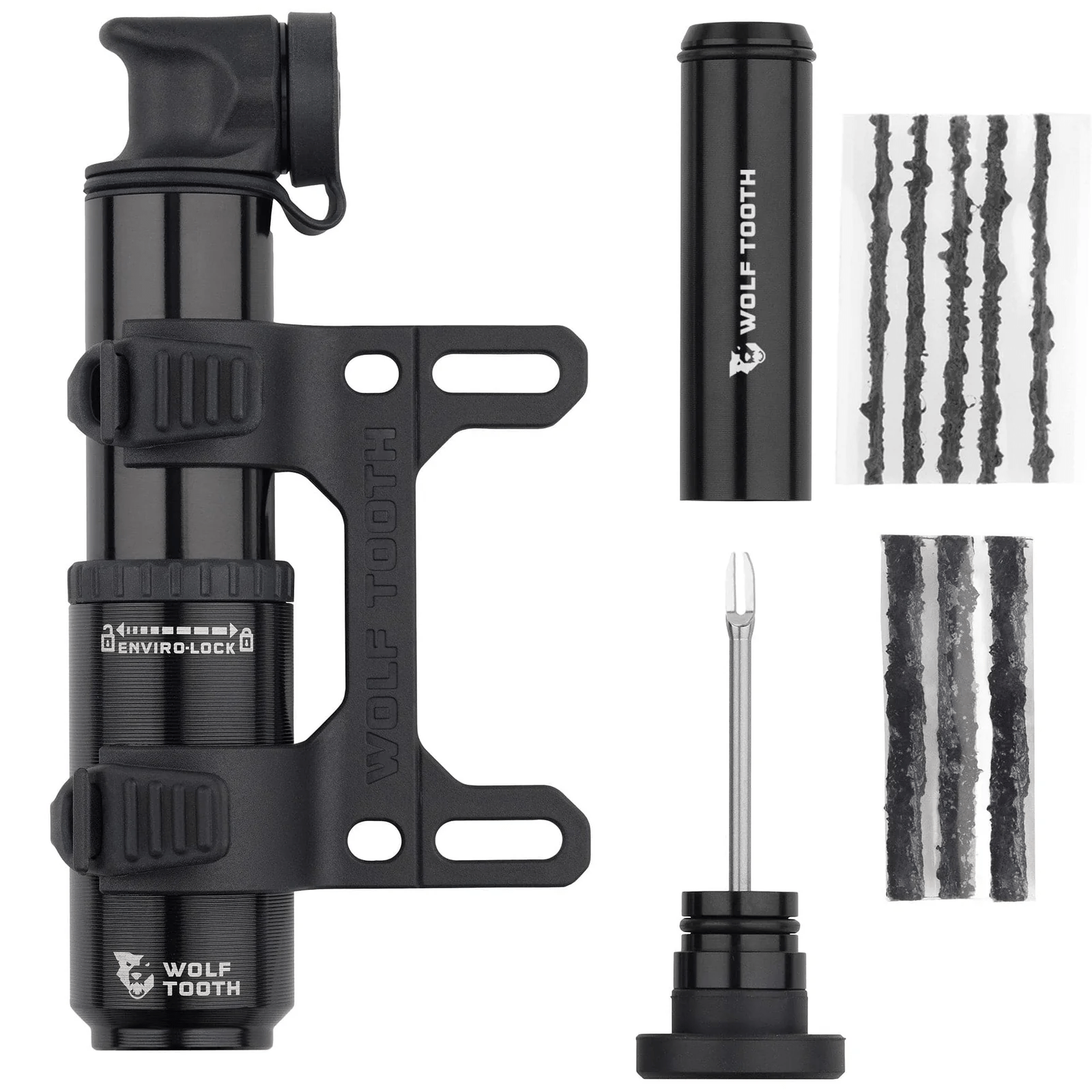 Wolf Tooth EnCase Pump 40cc w/ Tubeless Tire Plug Tool Accessories - Pumps