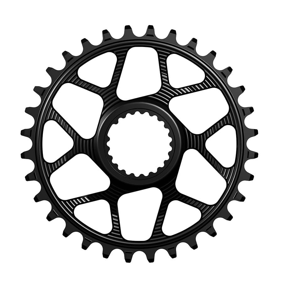 Works Components Shim 12spd Direct Mount 0, Speed: 12, BCD: Direct Mount Shimano, Front, 7075-T6 Aluminum, Black Chainrings