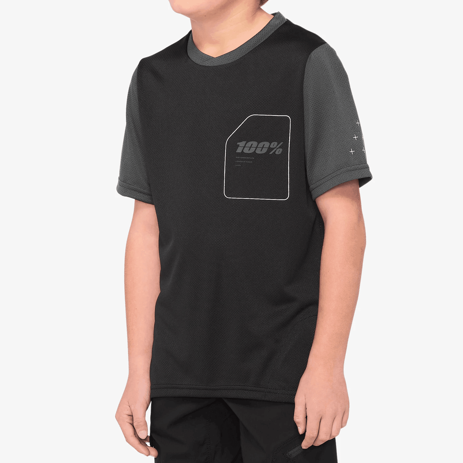100% 100% Ridecamp Youth Jersey Black/Charcoal / S