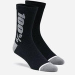 100% 100% Rhythm Merino Performance Socks Black/Grey / S/M