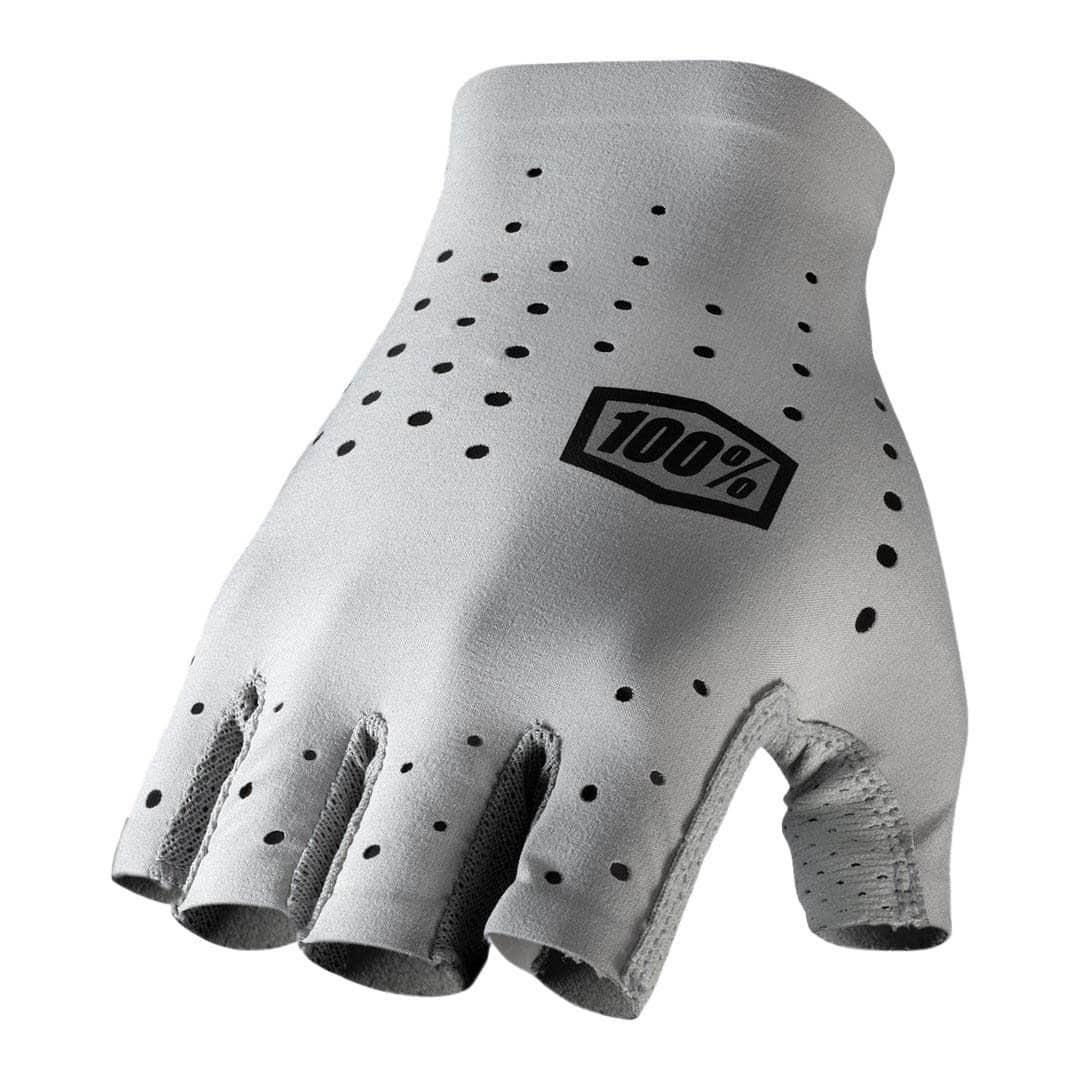 100% 100% Sling Short Finger Glove Grey / XL