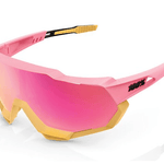 100% 100% Speedtrap Matte Washed Out Neon Pink frame - Purple Multilayer Mirror Lens