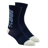 100% 100% Rythym Merino Wool Performance Socks Navy/Slate / S/M