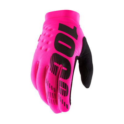 100% 100% Brisker Gloves Neon Pink / Small