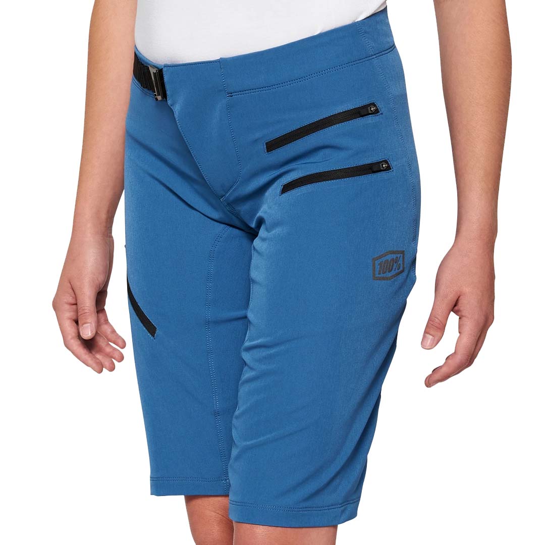 100% 100% Women's Airmatic Shorts Slate Blue / S
