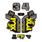 FOX Suspensions FOX Suspensions Factory 34 Decal Kit Yellow