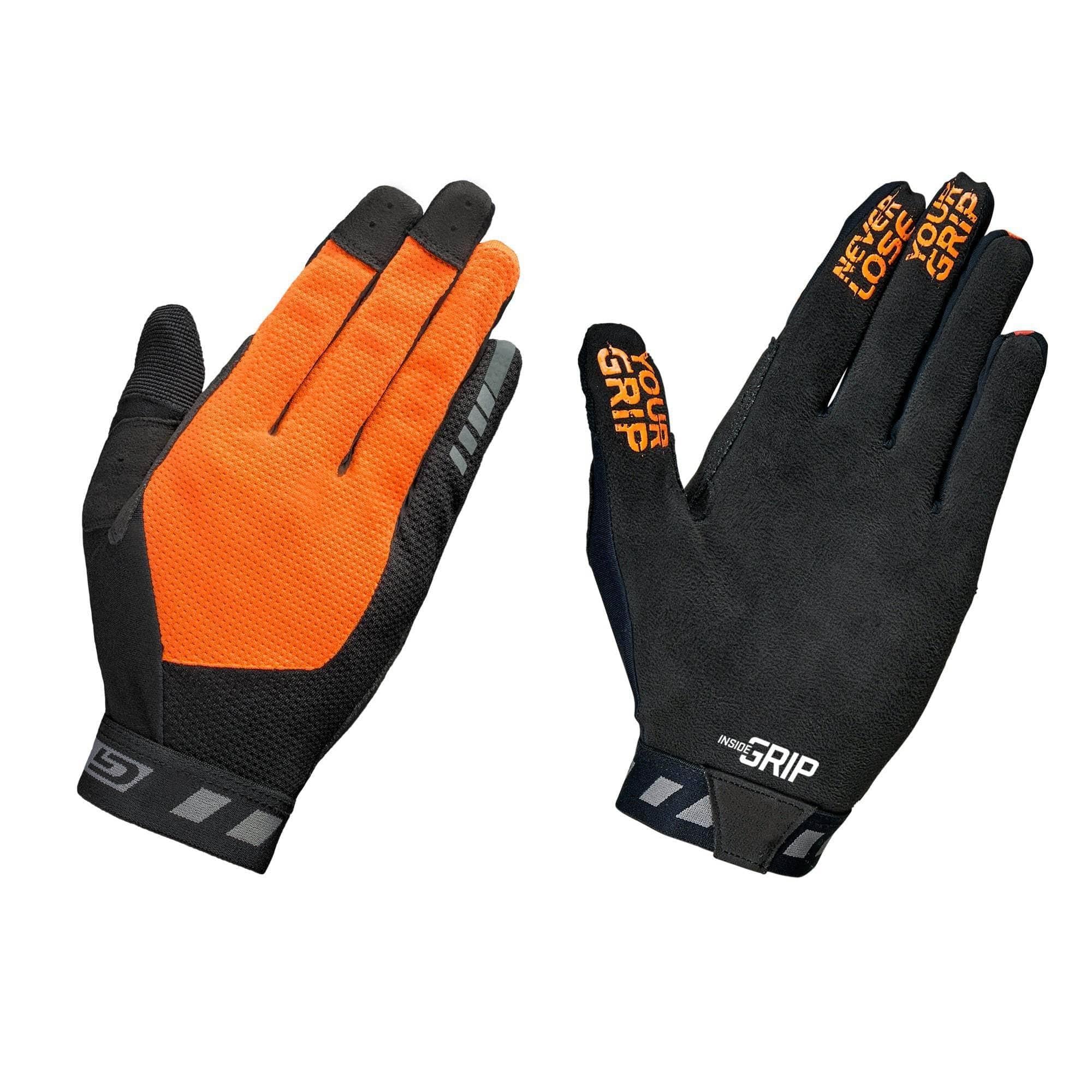 GripGrab GripGrab Vertical InsideGrip™ Full Finger Gloves Orange Hi-Vis / S