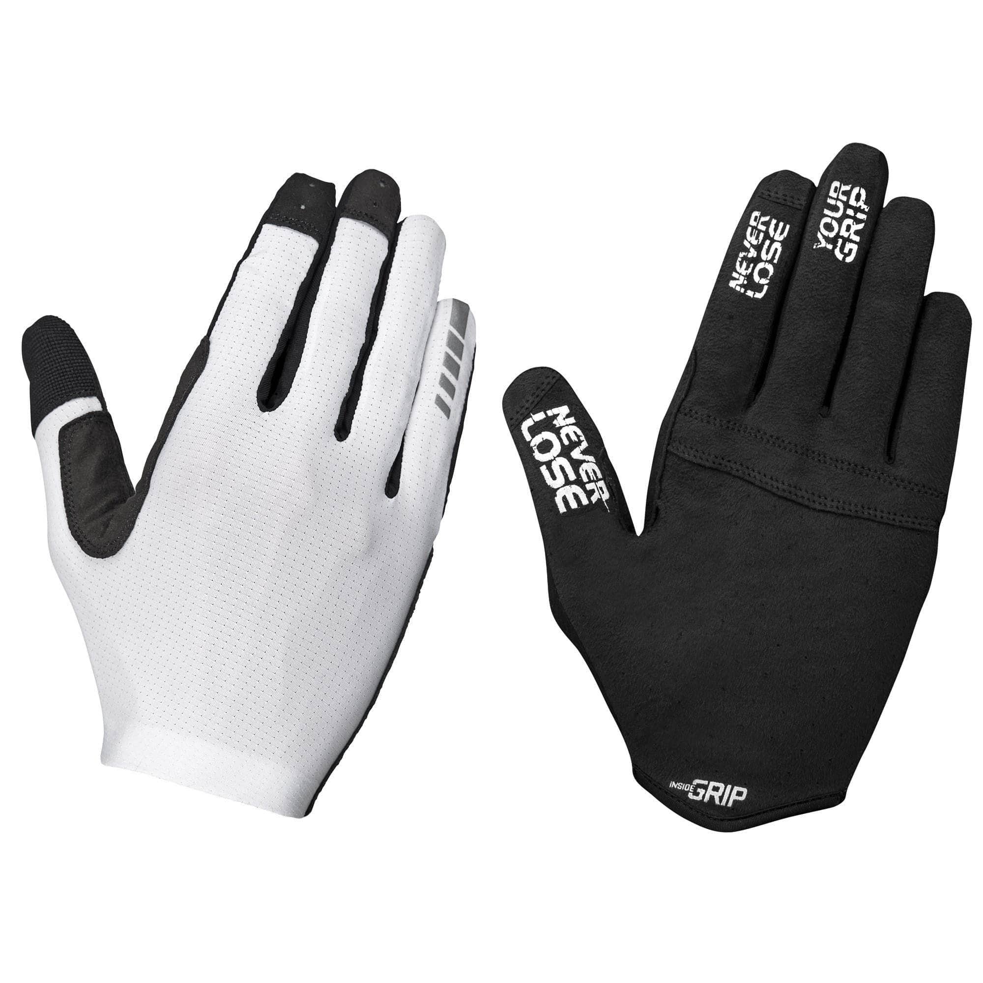 GripGrab GripGrab Aerolite InsideGrip Long Finger Gloves White / S