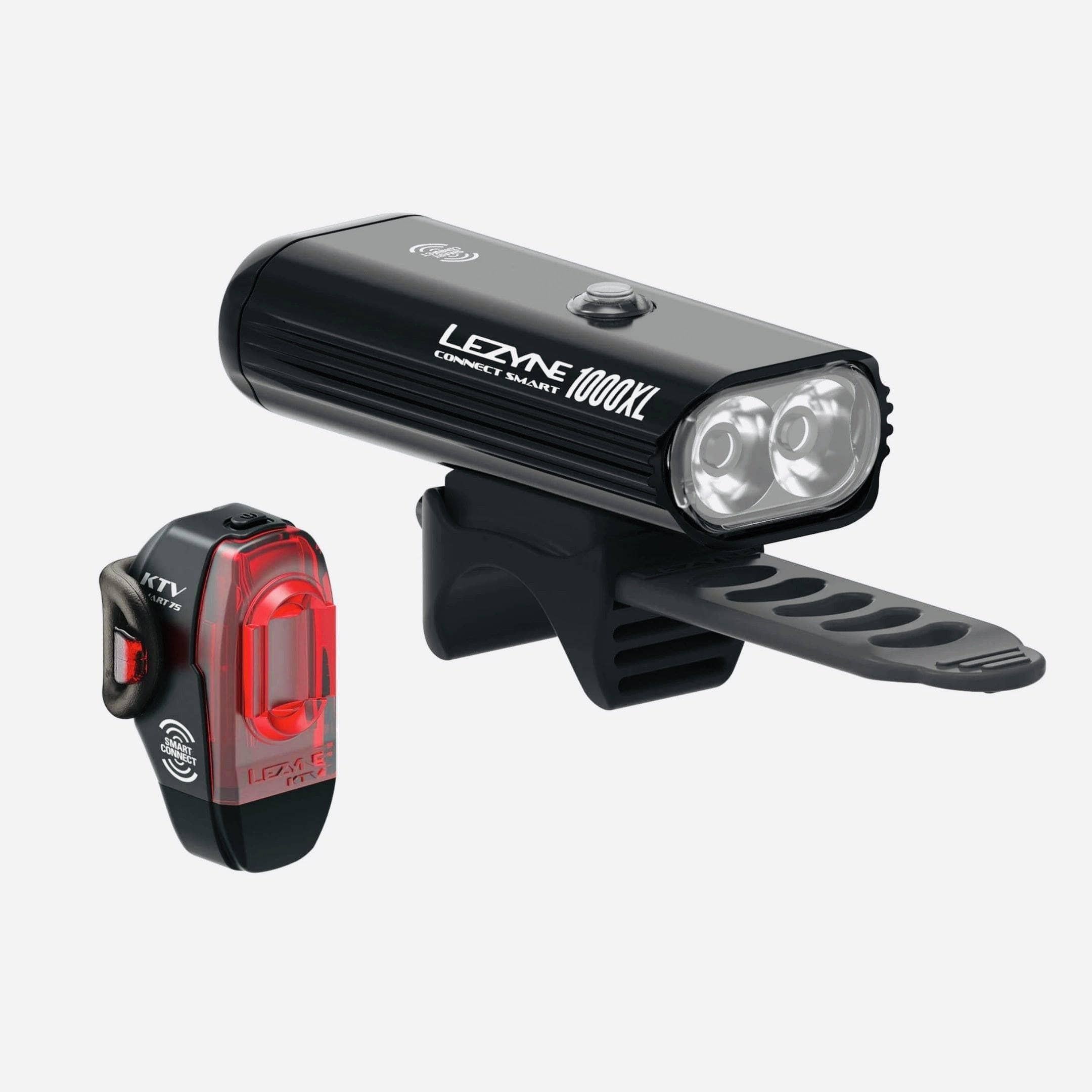 Lezyne Lezyne Connect Smart 1000XL Front and KTV Pro Smart Rear Light Set Black