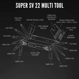 Lezyne Lezyne Super V22 Multi-Tools, Number of Tools: 22, Black
