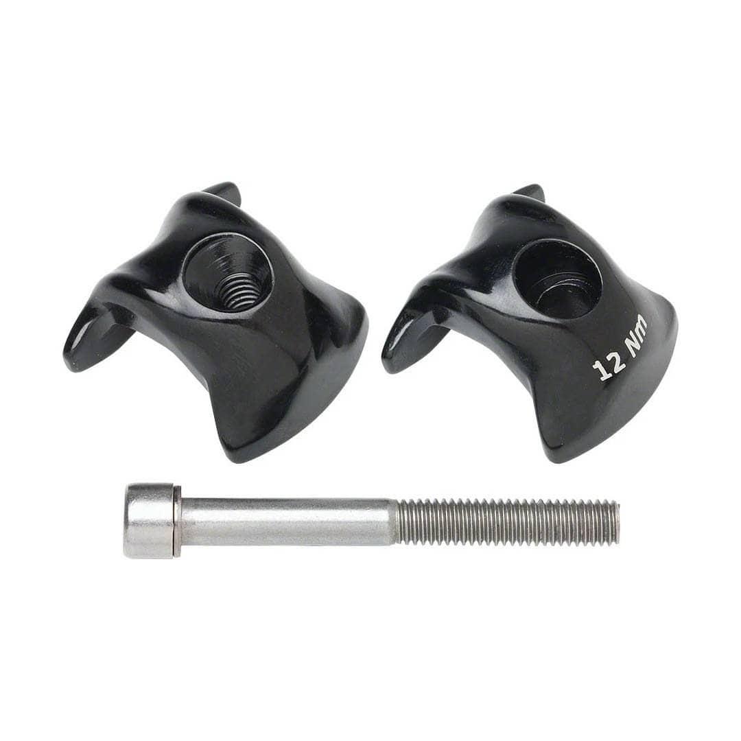 Ritchey Ritchey WCS 1-Bolt Seatpost Saddle Rail Clamp - Outer Plates, For Alloy Posts, 7 x 9.6mm Rails, Black